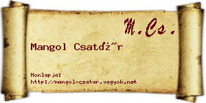 Mangol Csatár névjegykártya
